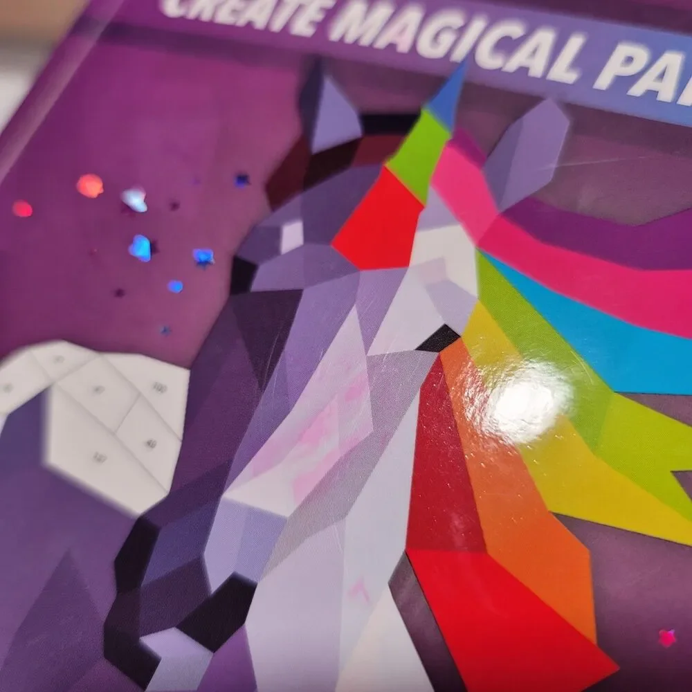 Sticker Mosaics: Rainbow Unicorns Paint w/Stickers Activity Book 1 Completed Pg